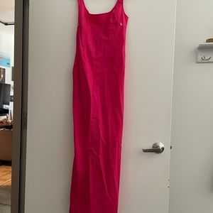 Jacquemus La Robe Valdu wool maxi dress hot pink FR 34